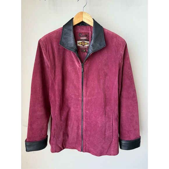 Vintage Reed Leather Sportswear Burgundy Genuine Leather jacket - Picture 2 of 12